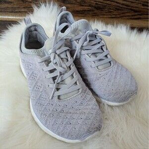 APL Women's Techloom Phantom Running Shoes Purple Gray Lace Up Sneakers 7.5